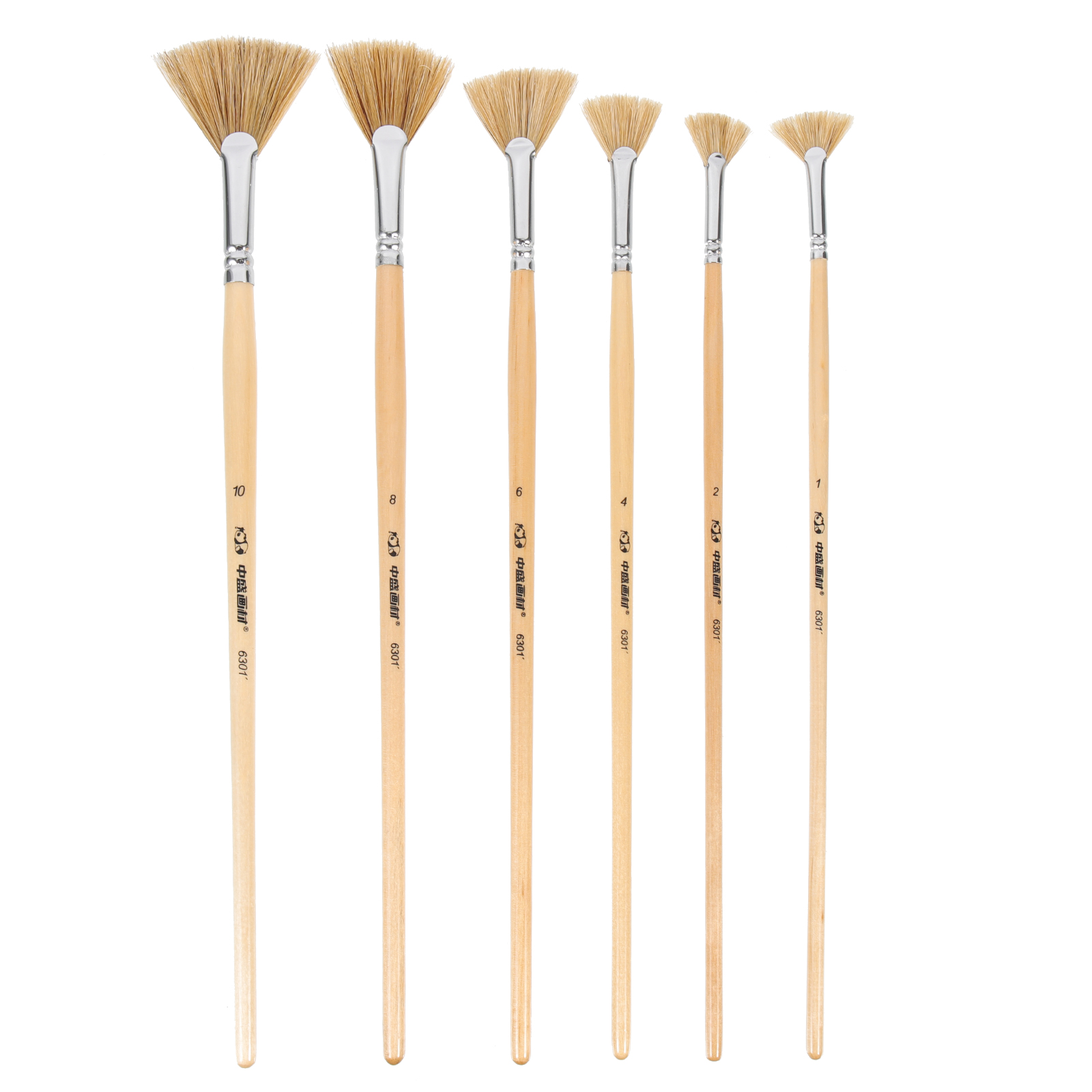 HOMEMAXS 6Pcs Professional Painting Brushes Multi-function Watercolor  Brushes Convenient Fan Brushes
